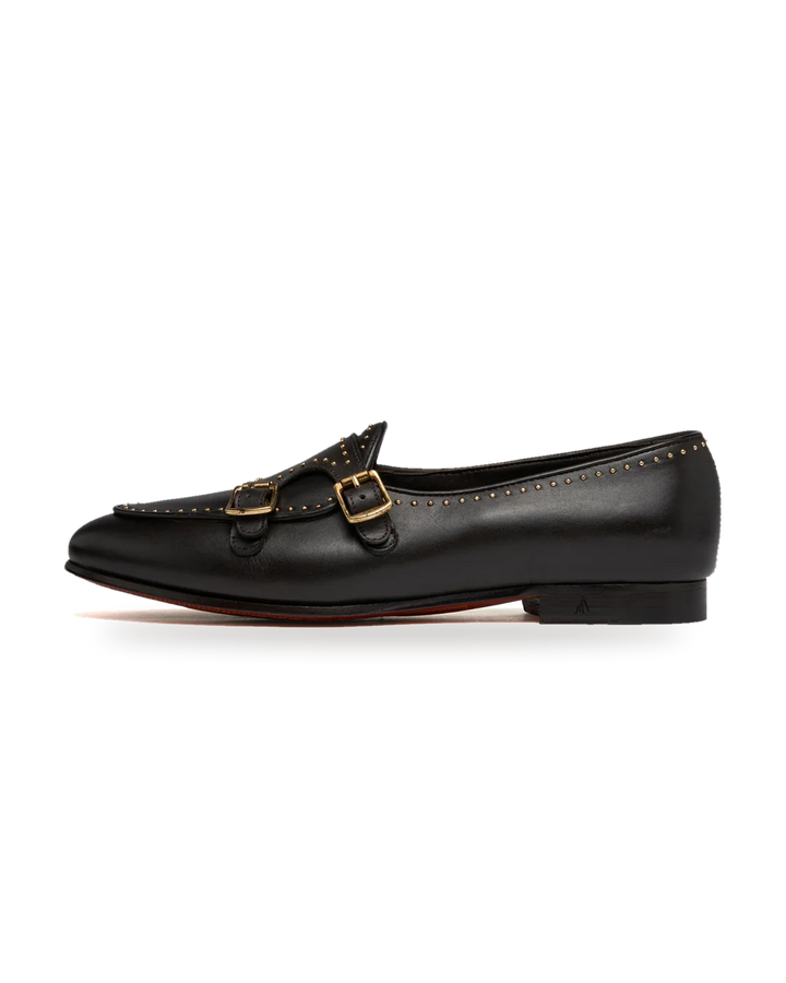 Arienzo Foulard Nero con Borchie Oro