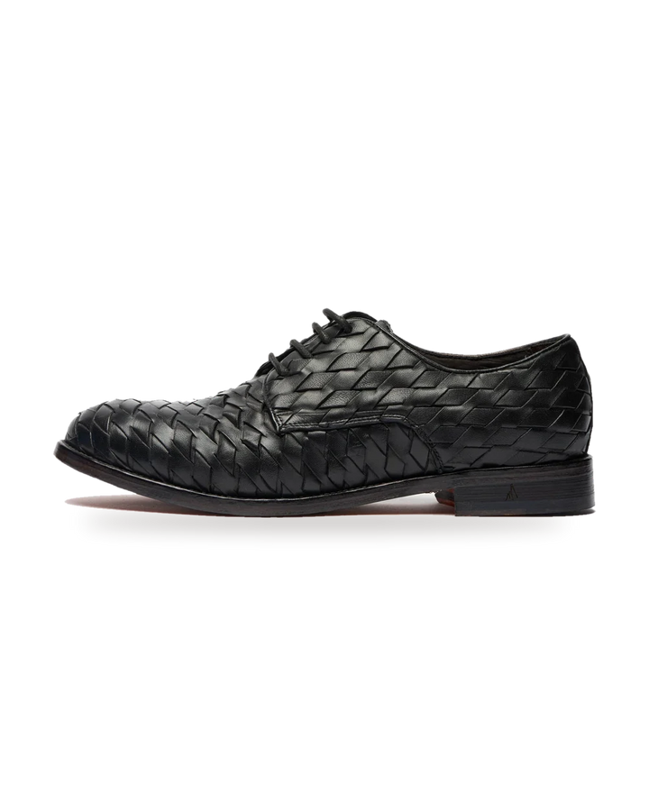 Amalfi Black Woven Leather