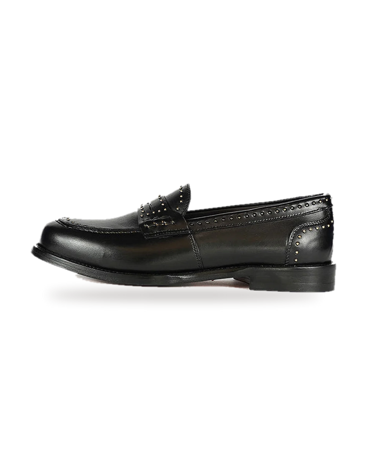 Amira Vitello Nero con Borchie Argento