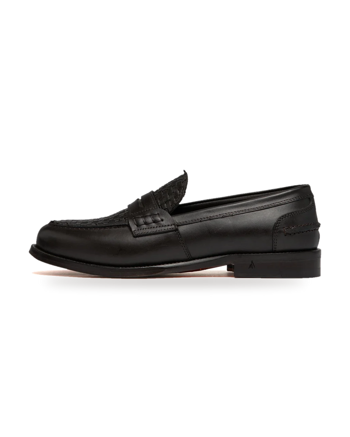 Amira Black Woven Calfskin