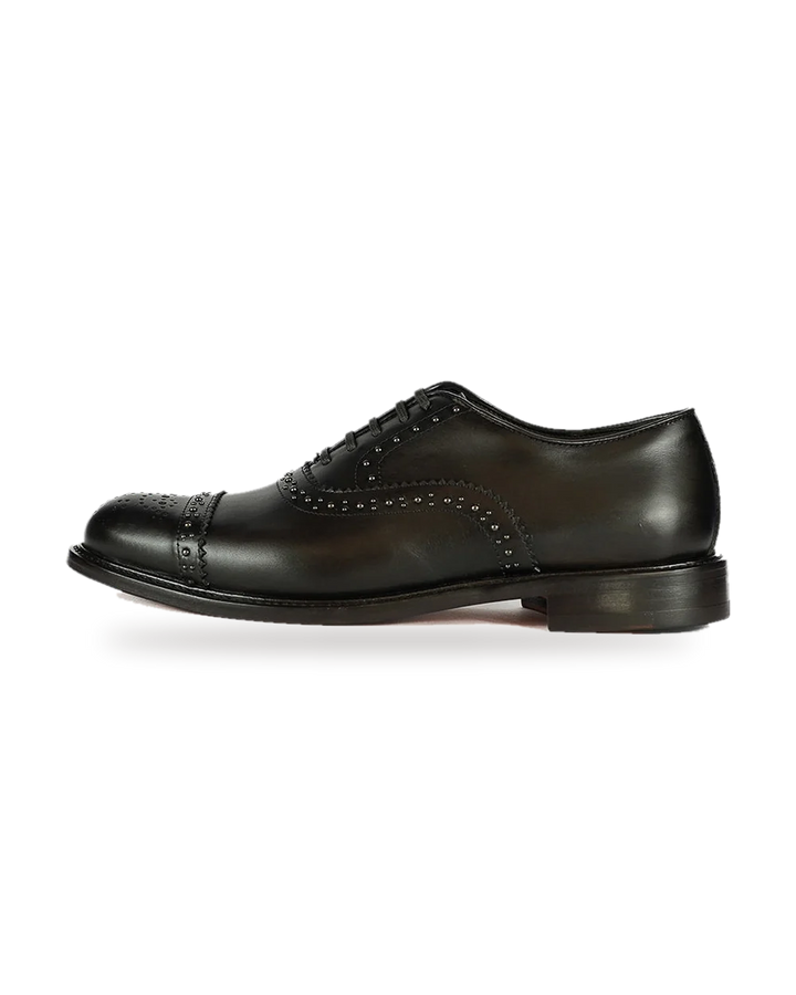 Merini Black Calfskin with Studs
